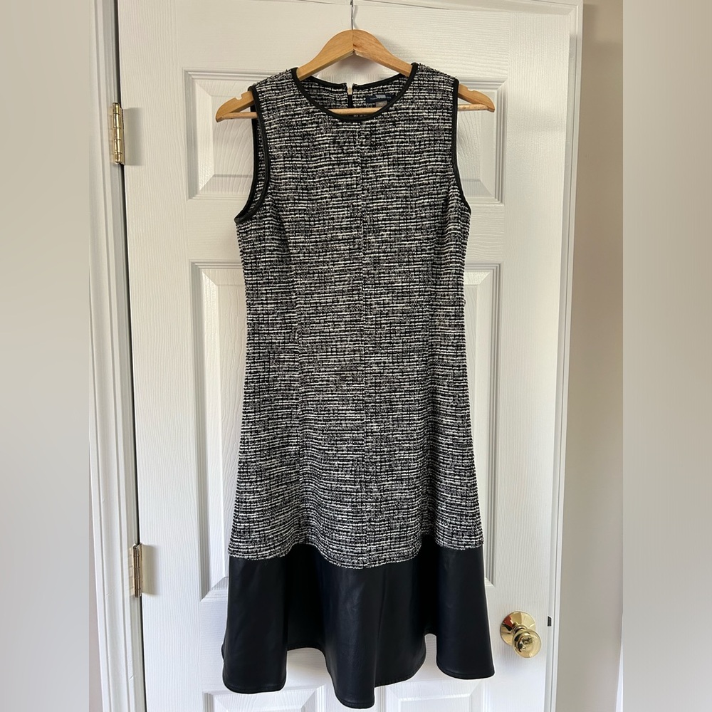 Tommy Hilfiger Women's Tweed and Leather Dress Size 10